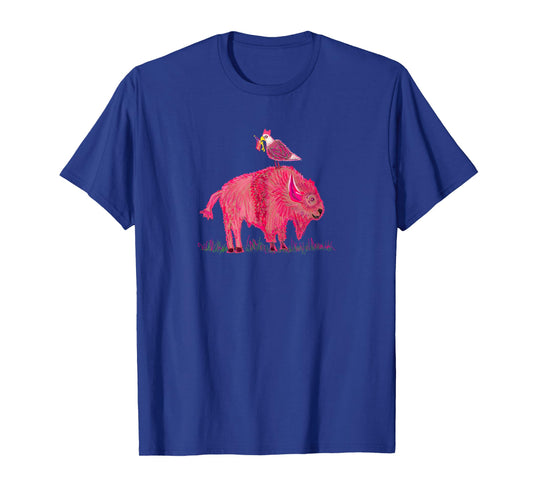 Pink Pussy Cat Hat Bald Eagle and Buffalo T Shirt