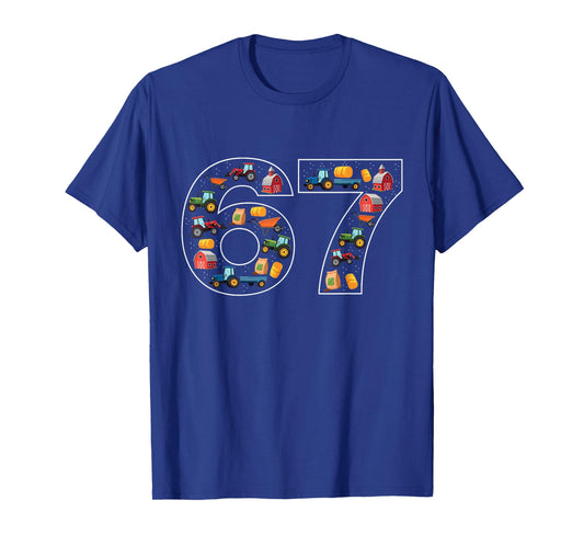 67 Farming Six Seven Farmer Farm Tractor T-Shirt