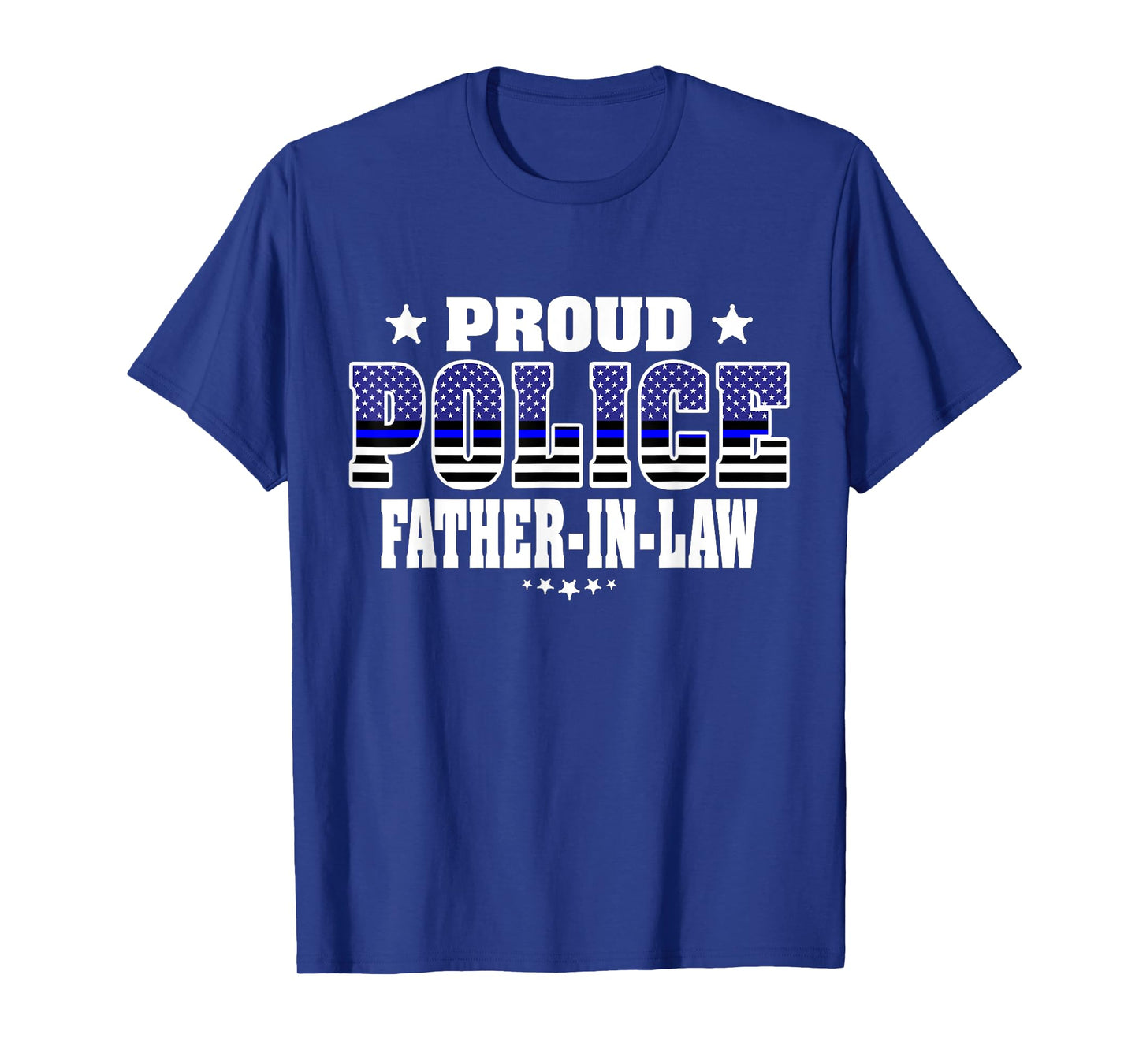 Proud Police Father-In-Law Thin Blue Line US Cop Dad-In-Law T-Shirt