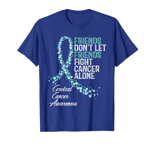 Cervical Cancer Awareness Friends Fighter Warrior Support T-Shirt