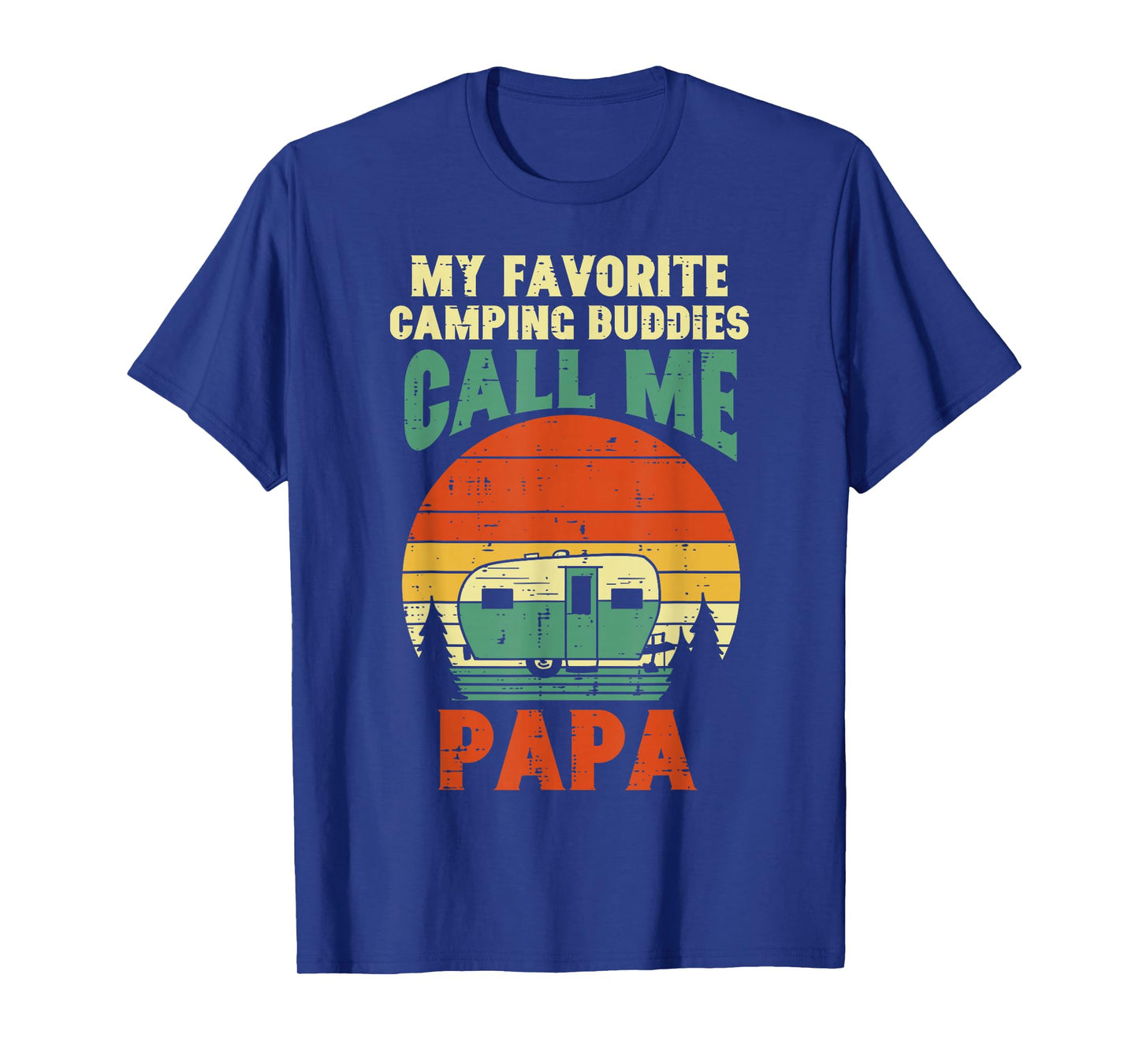 Favorite Camping Buddies Call Me Papa Retro Outdoor Dad Men T-Shirt