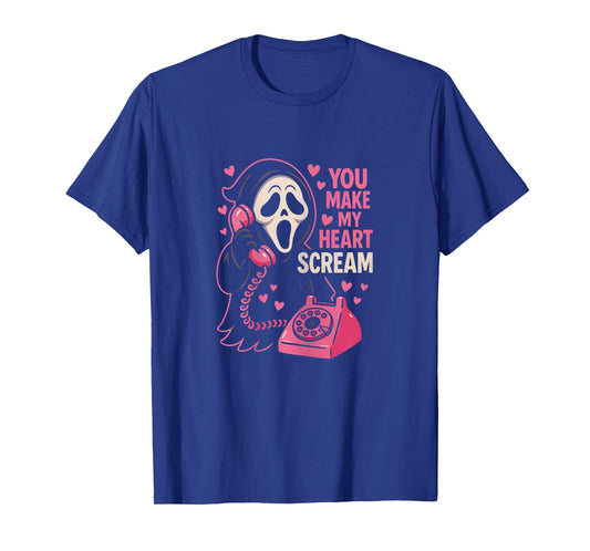 Cute Creepy Horror Make My Heart Scream Valentine’s Day T-Shirt