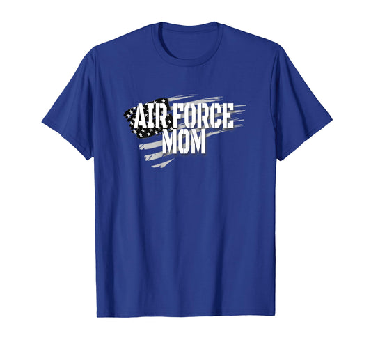 Womens Air Force Mom Memorial Day Veterans Day 4th of July Military T-Shirt