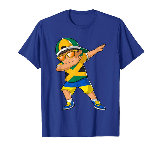 Half Jamaican Half Ukrainian Boy Jamaica Ukraine Flag T-Shirt