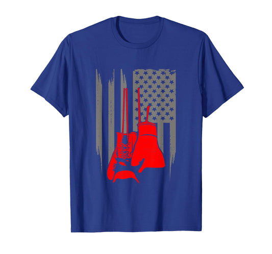 American Flag Boxing Apparel - Boxer Boxing T-Shirt for Women Kids Men