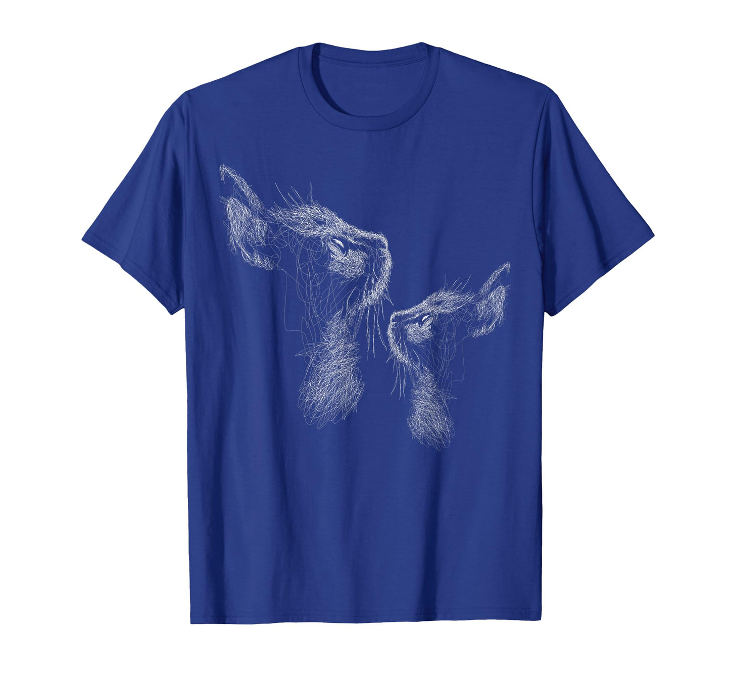 cute two cat scribble art sketch for lover cats kitty kitten T-Shirt for Men Women Kids