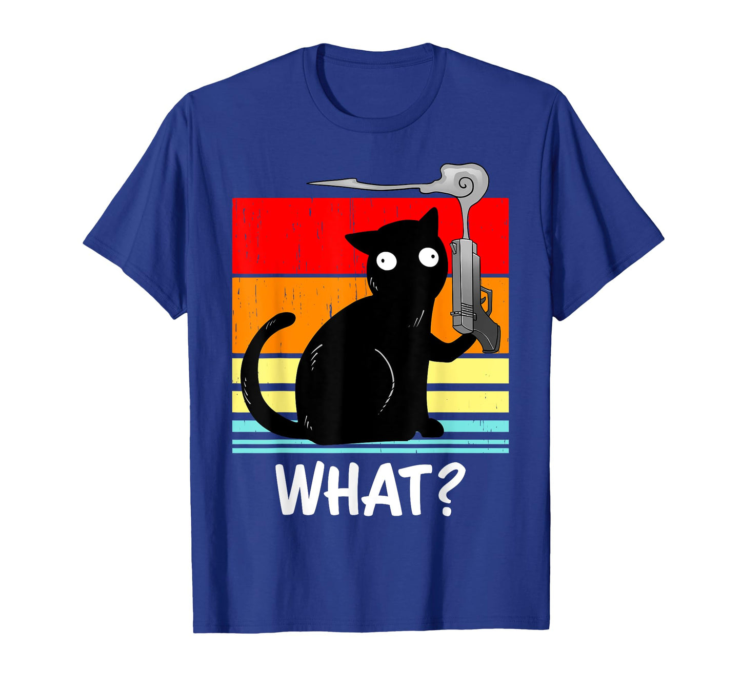 Cat What? Murderous Black Cat With Gun Halloween Costume T-Shirt
