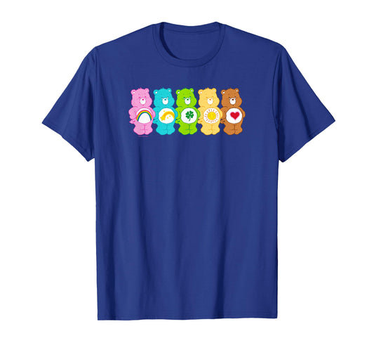 Care Bears Vintage Classic Rainbow Bears Group Line Up T-Shirt