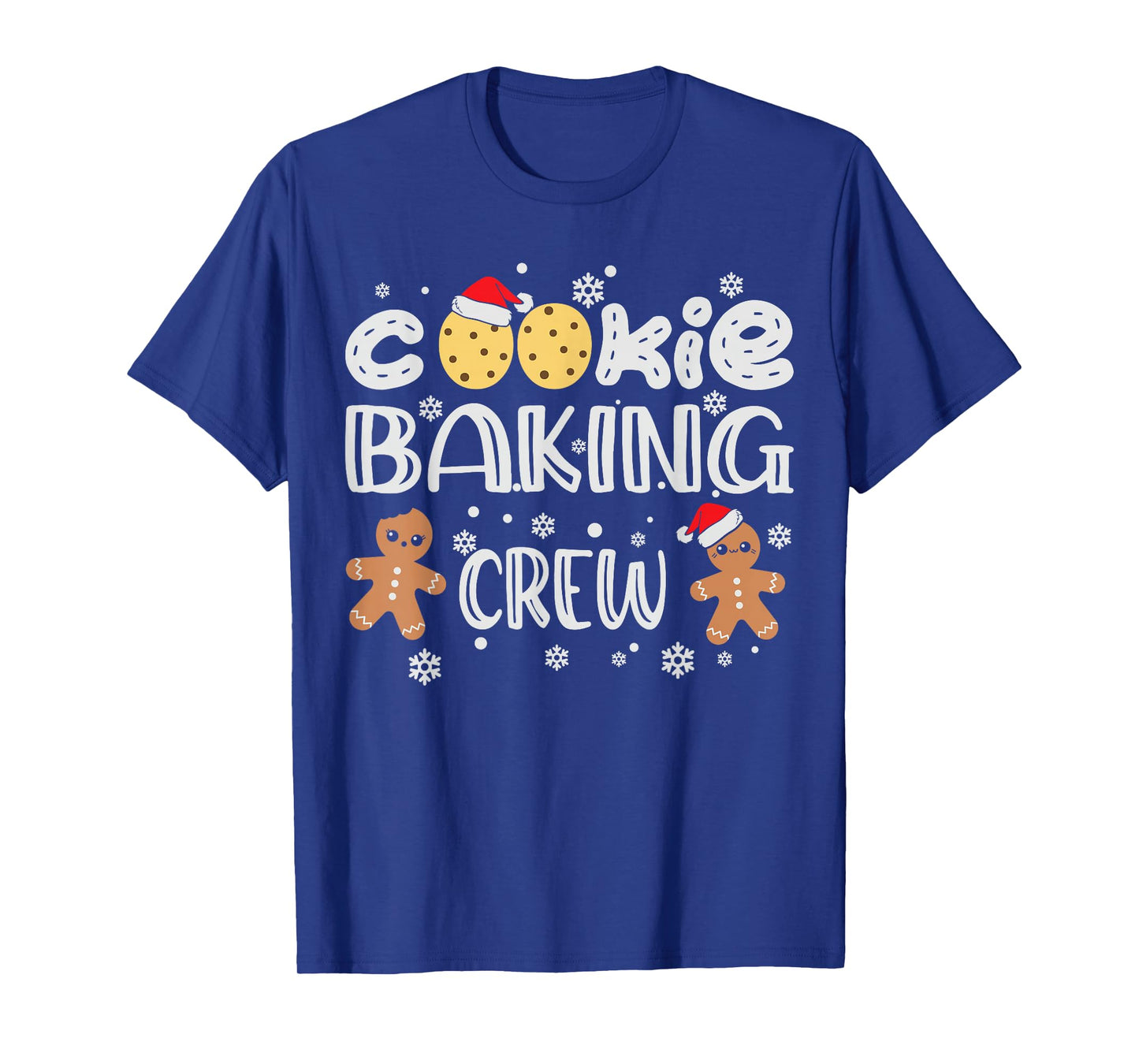 Cookie Baking Crew Gingerbread Men with Xmas Hats T-Shirt