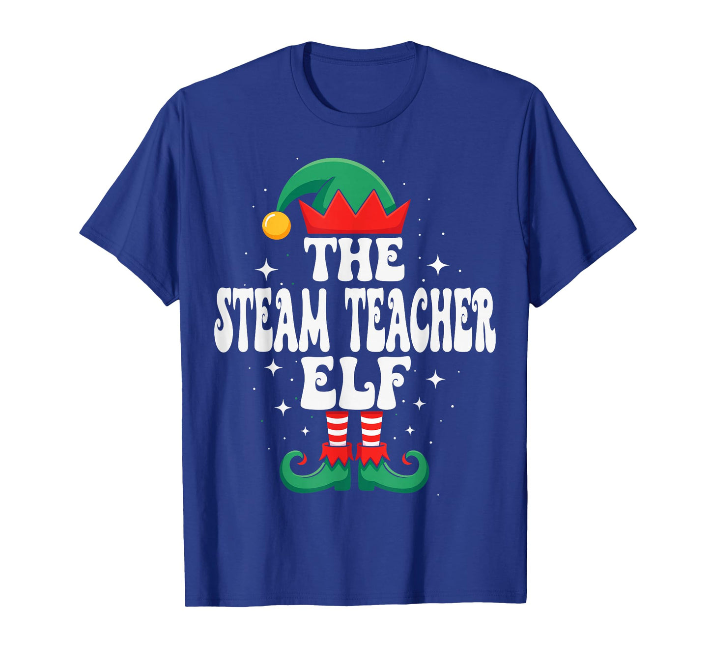 The STEAM Teacher Elf Funny Christmas Matching Family T-Shirt
