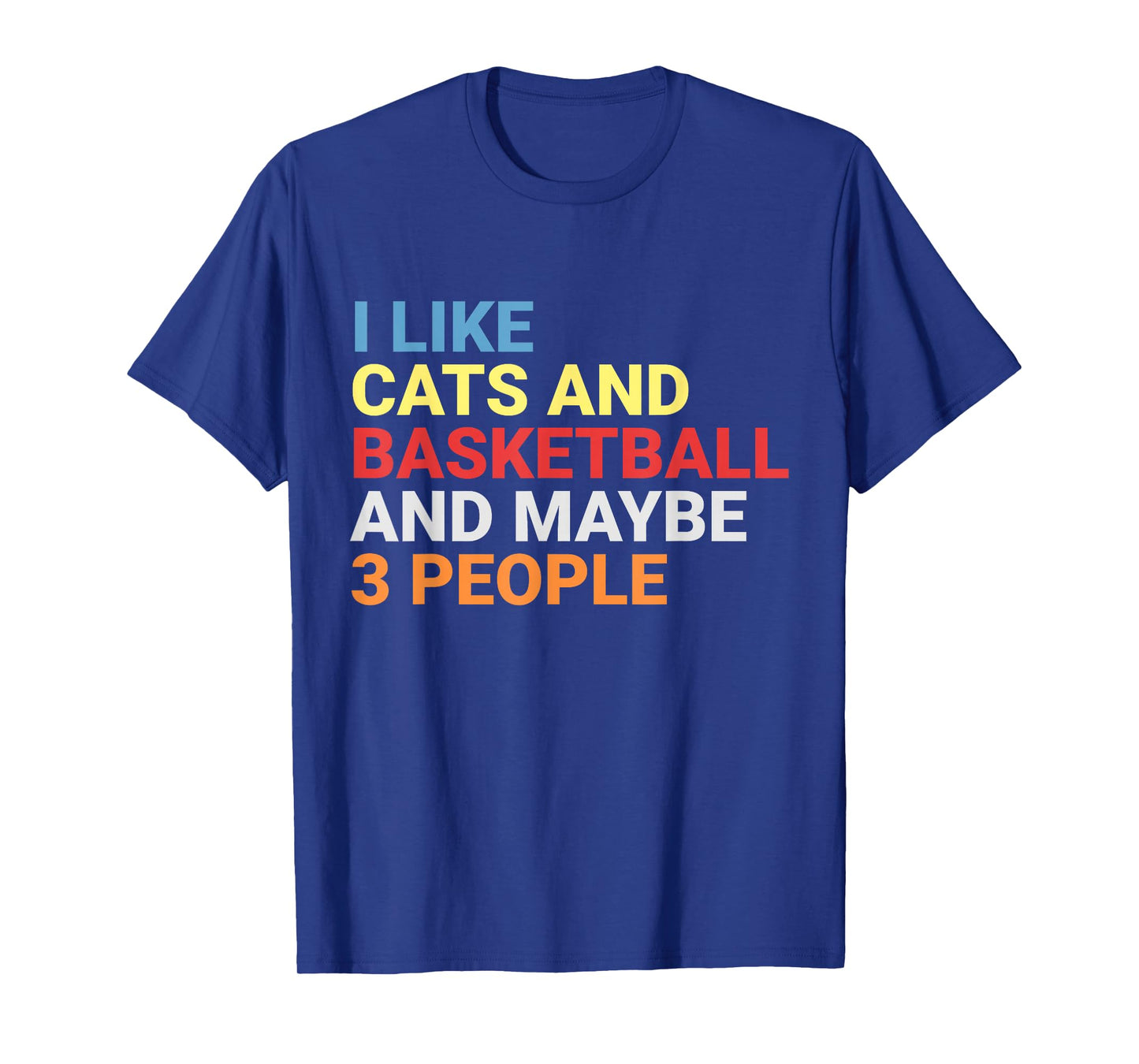 Retro I Like Cats and Basketball Lover Funny Cat T-Shirt