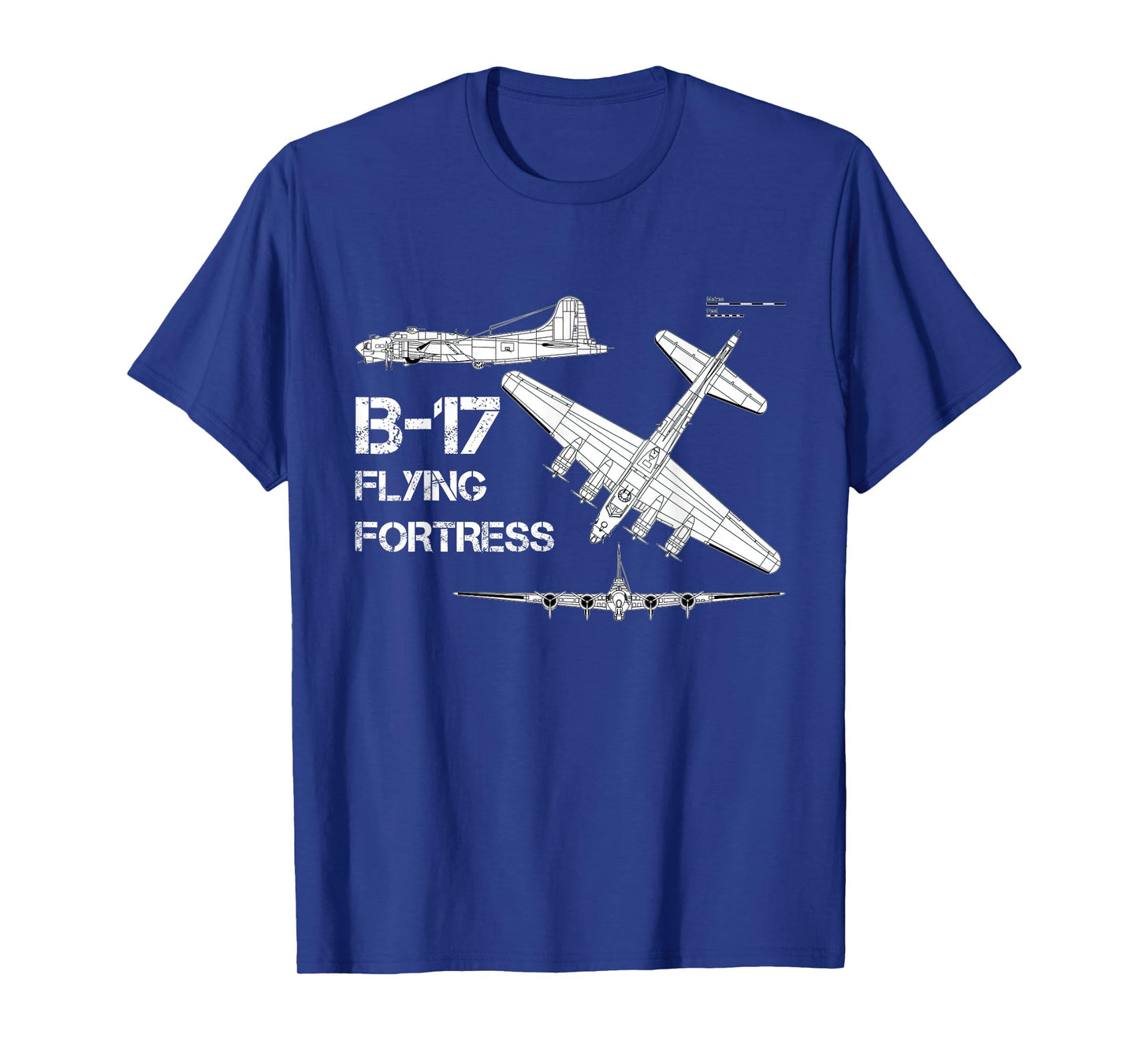B-17 Flying Fortress WW2 Heavy Bomber Aircraft Blueprint T-Shirt