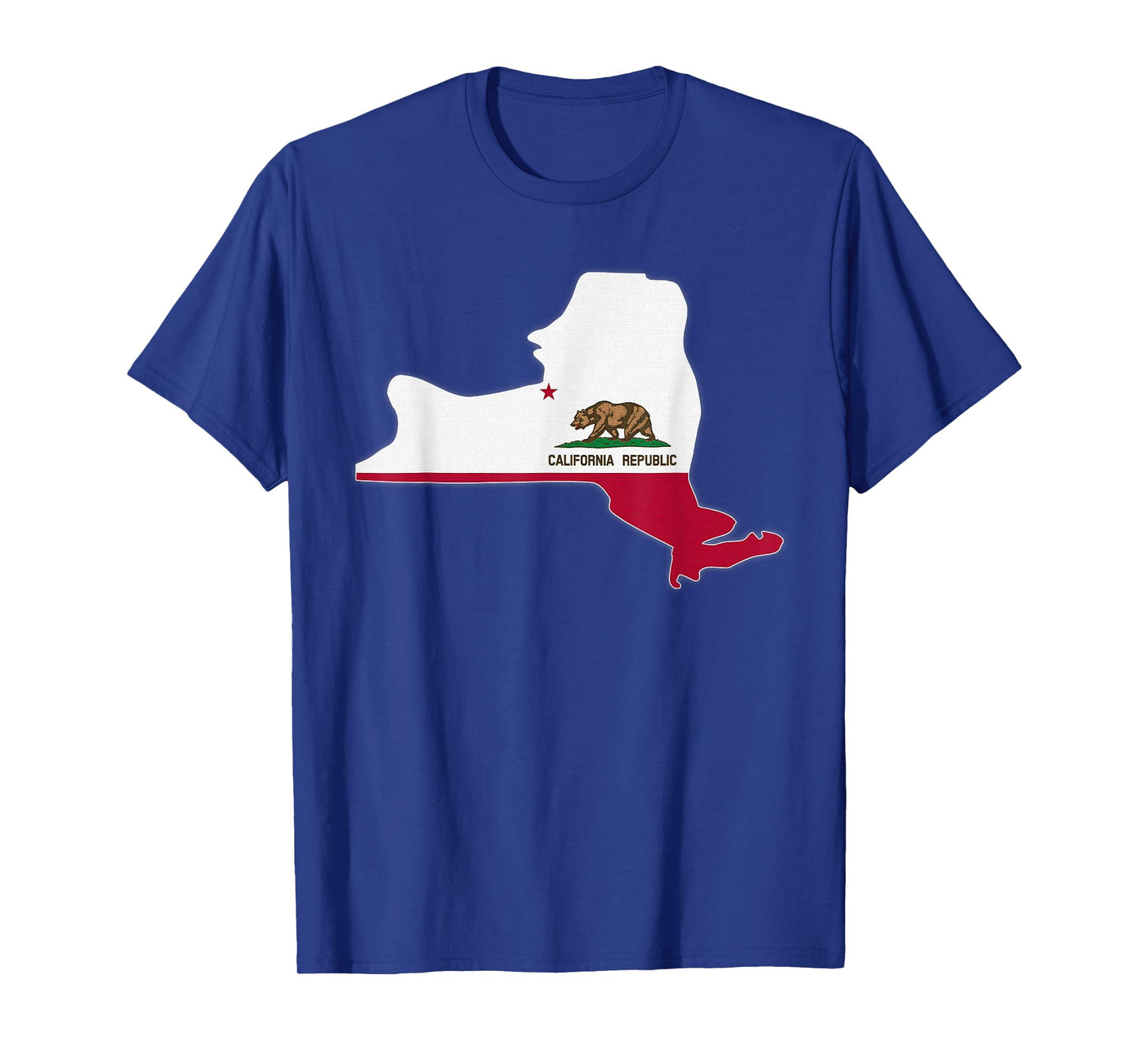 NEW YORK STATE MAP CALIFORNIA CA Flag Roots Men Women Gift T-Shirt