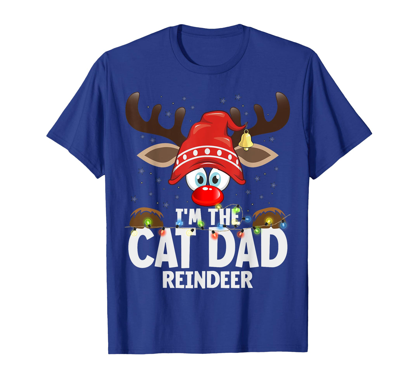 Christmas Matching I'm The Cat Dad Reindeer T-Shirt