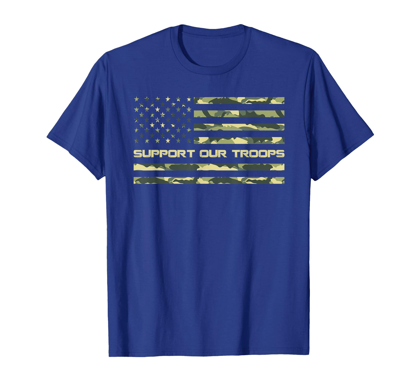 Support Our Troops Military Camo Flag T-Shirt