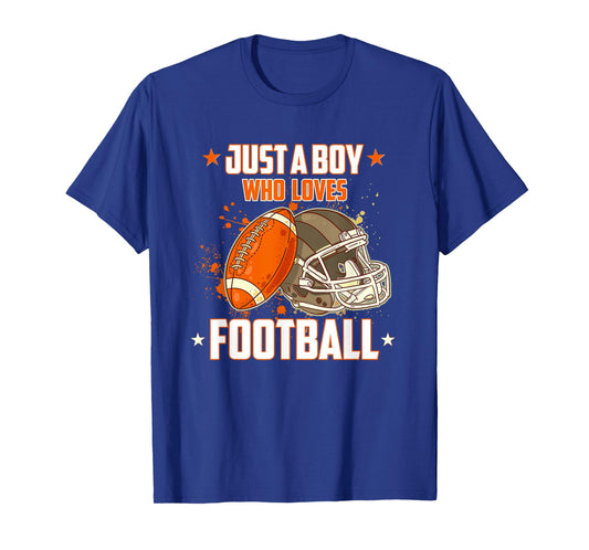 American Football Helmet Just A Boy Who Loves Football T-Shirt