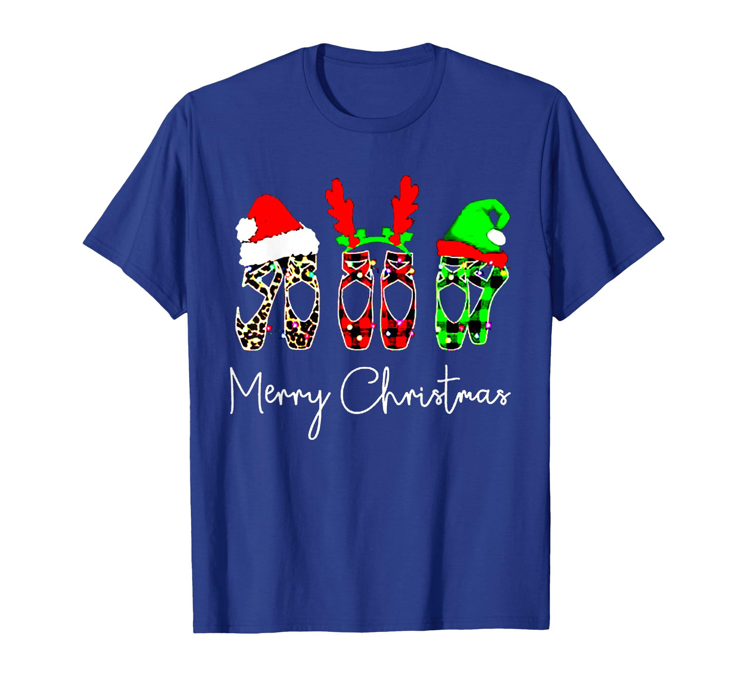 Ballet Dancer Ballerina Merry Christmas Xmas Pointe Shoe T-Shirt