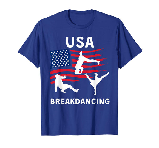 USA Breakdancing - Breakdancing USA Flag T-Shirt