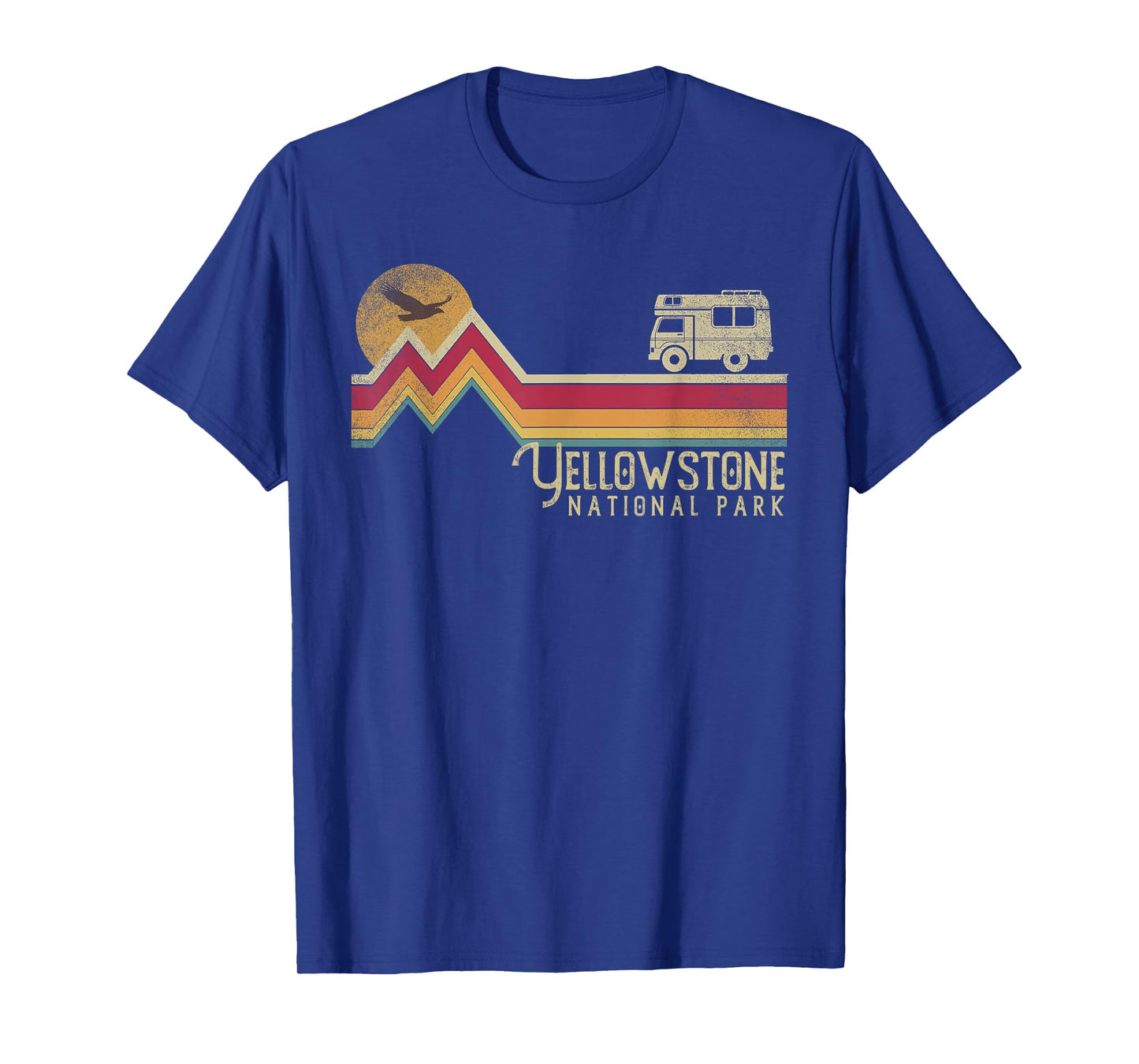 Yellowstone National Park Vintage Style Mountain Camp Retro T-Shirt