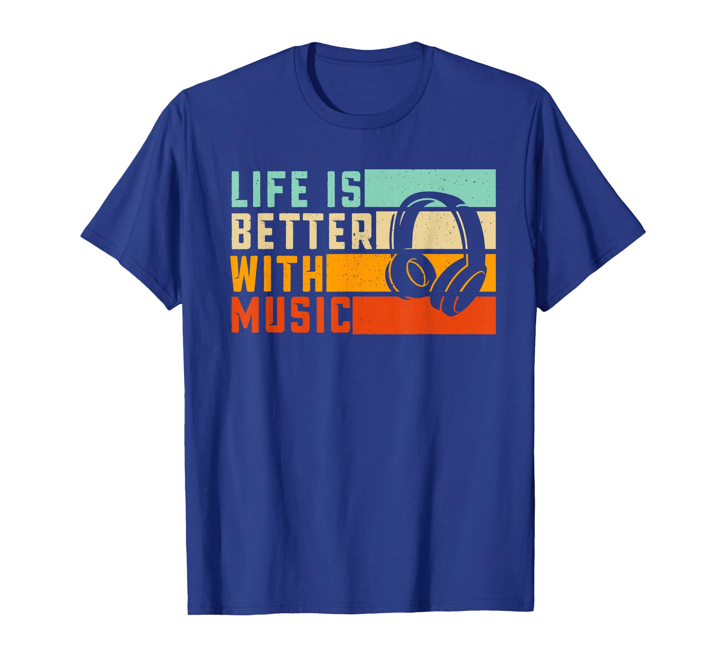 Life is Better with Music Musician EDM Music Retro Men Women T-Shirt