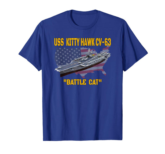 Aircraft Carrier USS Kitty Hawk CV-63 Veterans Day Fathers T-Shirt
