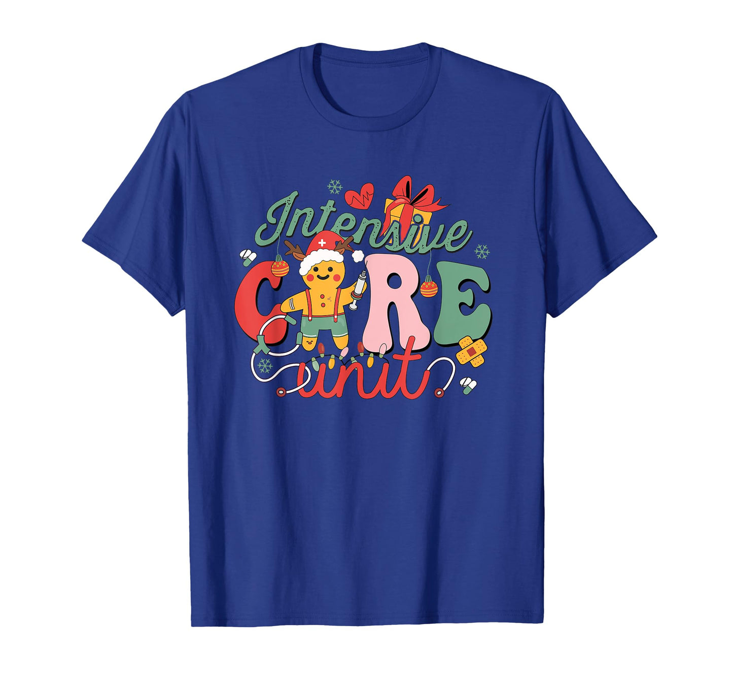 Christmas Nicu Picu Micu Nurse Party Group ICU Nurse Hospital Gingerbread Intensive Care Unit T-Shirt