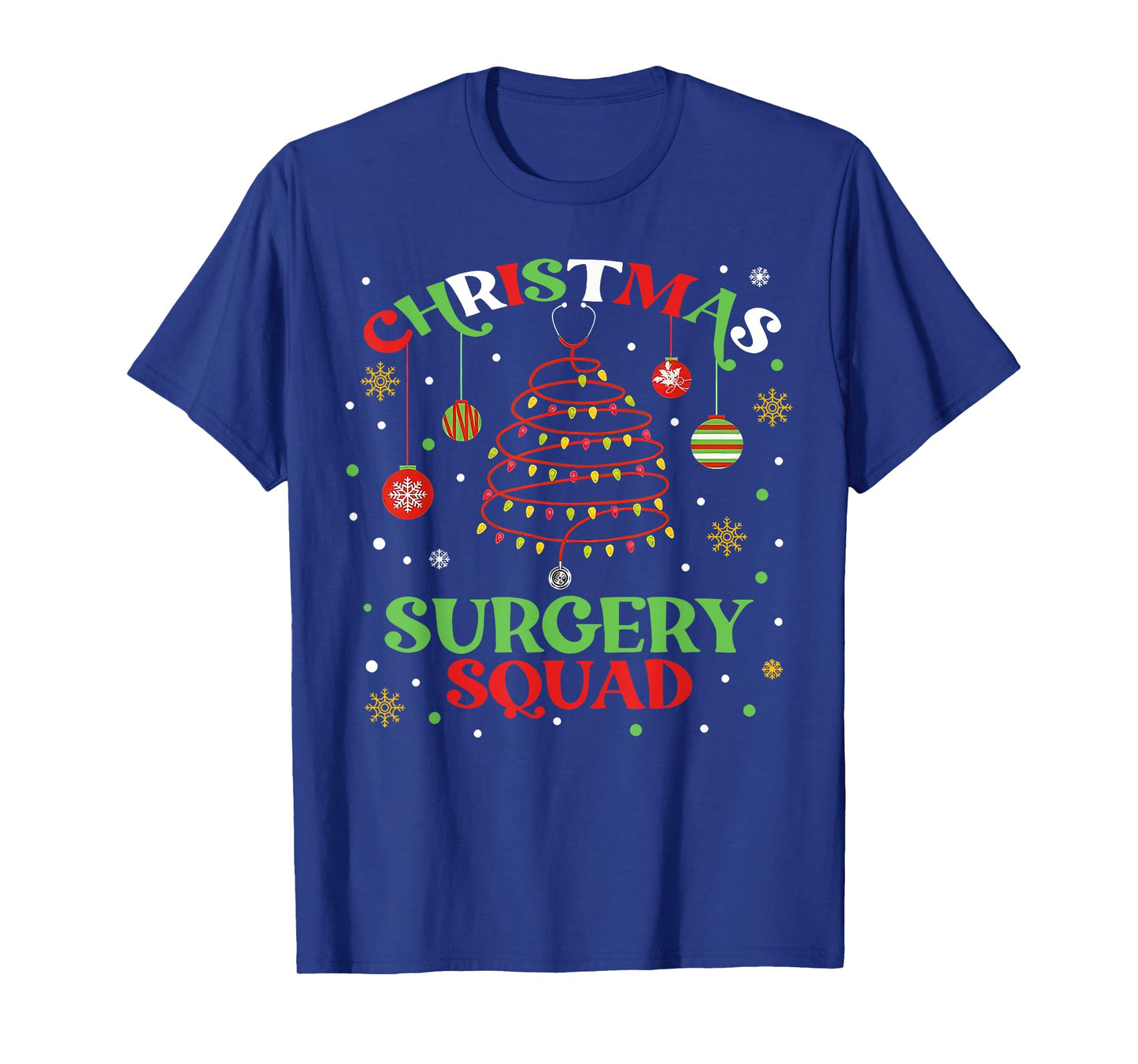 Christmas Surgery Squad Medical Surgical Nurse RN Xmas T-Shirt