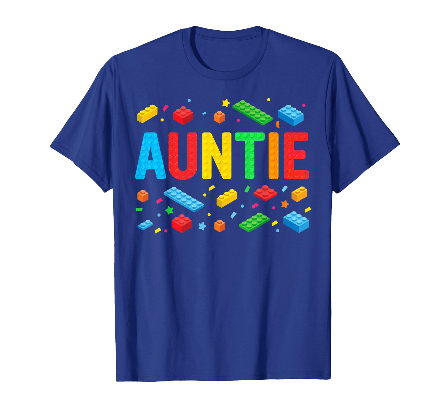 Auntie Master Builder Building Bricks Blocks Family Matching T-Shirt