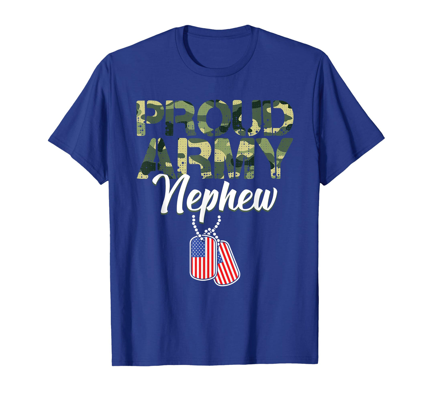 Funny Proud Army Nephew Military Camo Art For Kids Toddlers T-Shirt
