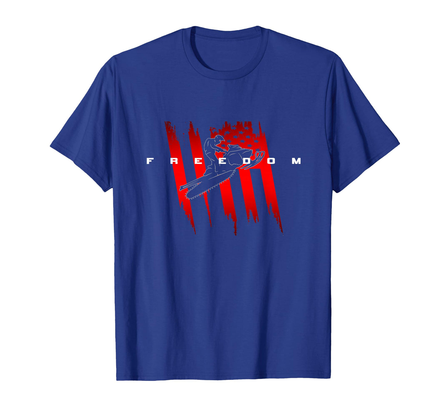 American Flag Snowmobile Apparel - Snowmobile T-Shirt