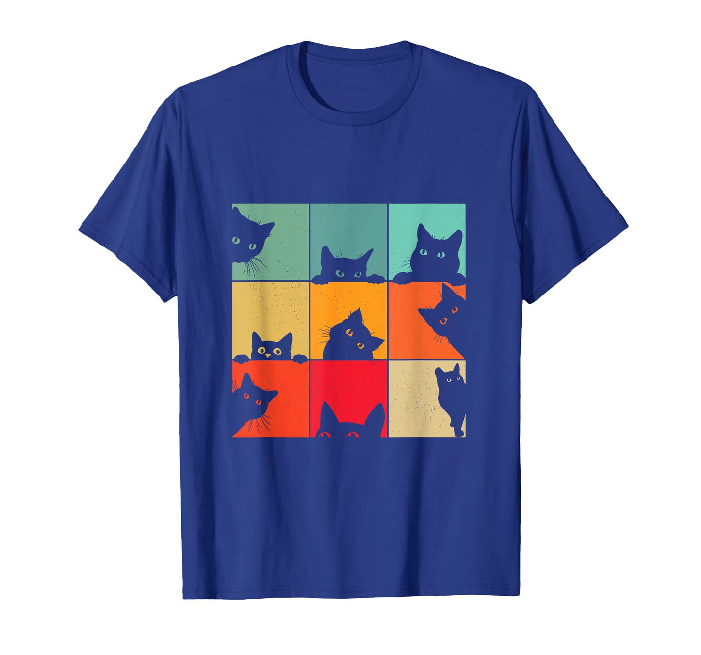 Funny Retro Vintage Curious Black Cat For Cats Lover T-Shirt