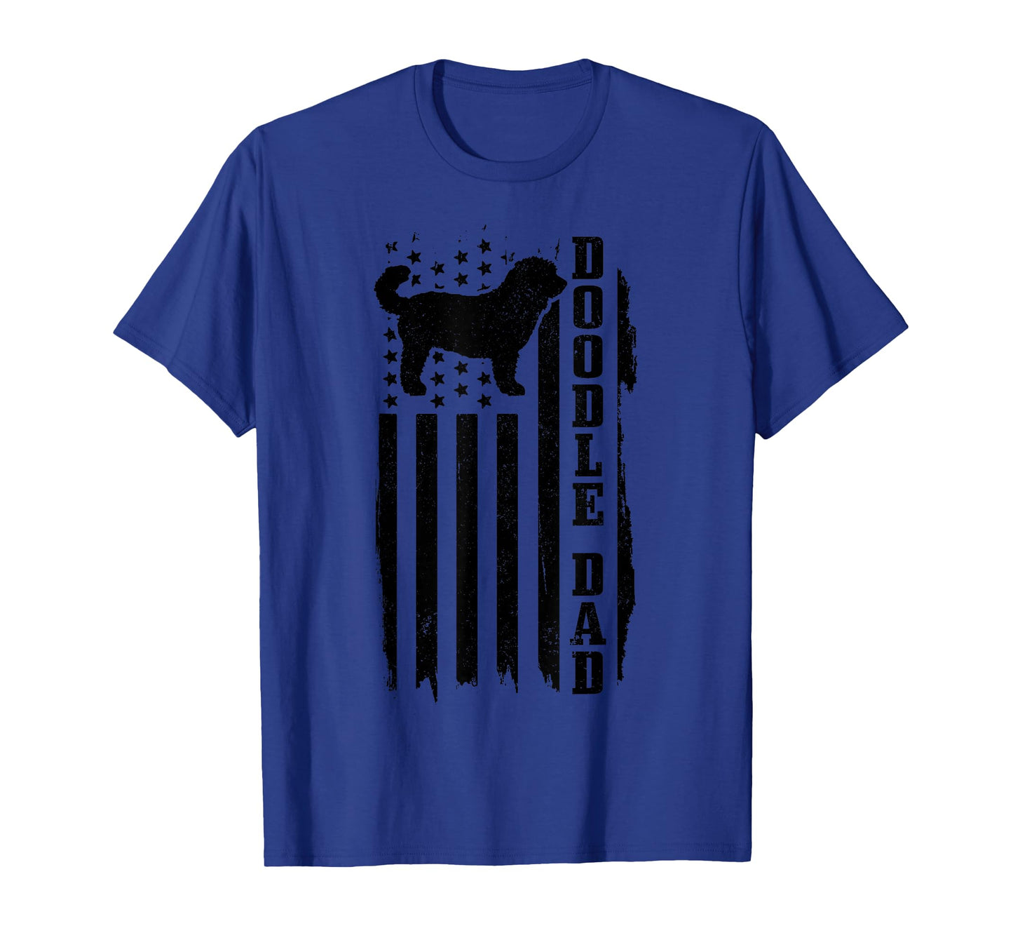 Doodle Dad Vintage American Flag Patriotic Goldendoodle Dog T-Shirt