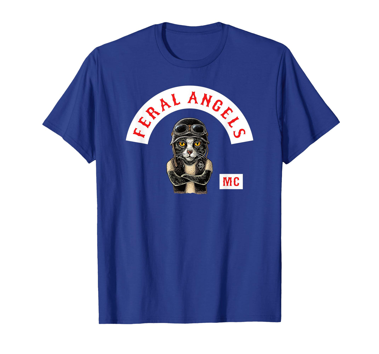 Feral Angels Biker Cat Motorcycle Club T-Shirt