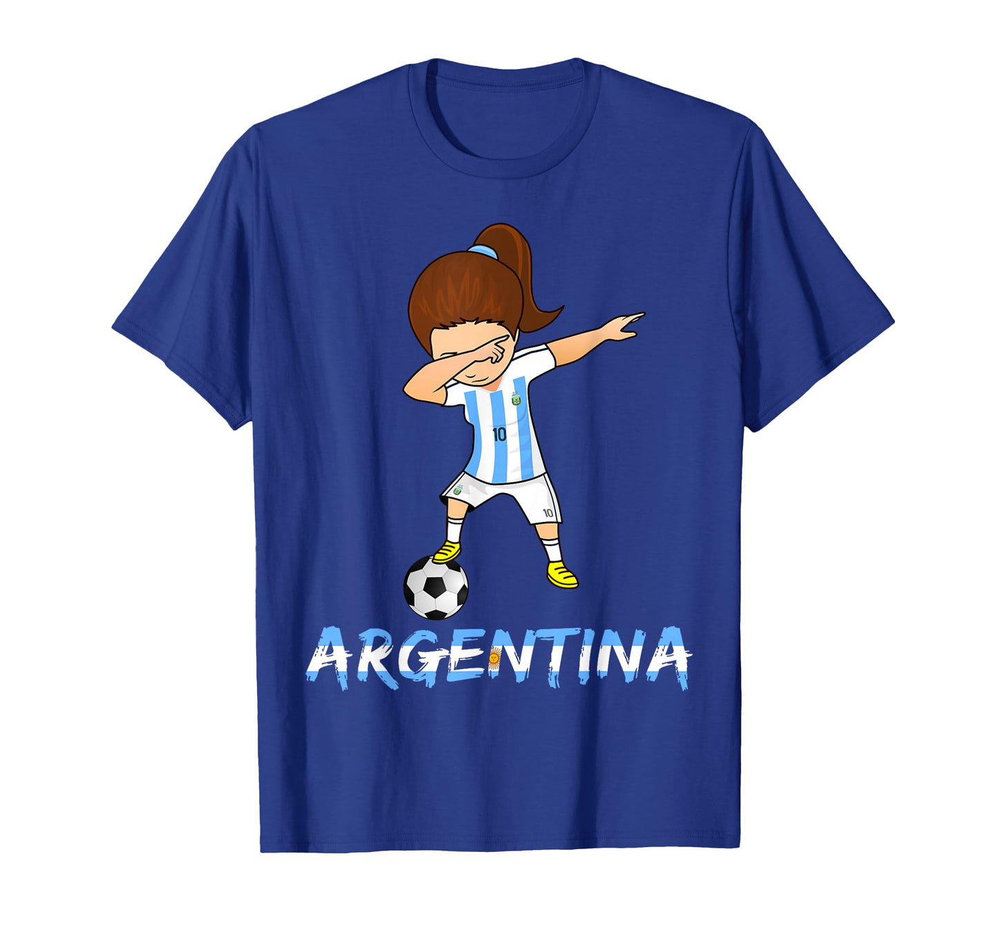 Dabbing Argentina Shirt, Soccer Girl 2018 Football Jersey T-Shirt