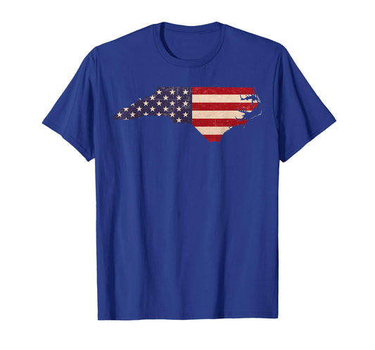 North Carolina American Flag Vintage T-Shirt T-Shirt