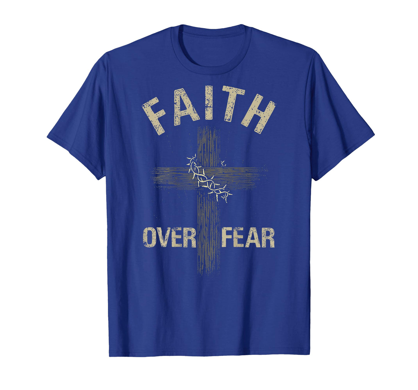 Faith Over Fear American Christian Cross God Jesus T-Shirt