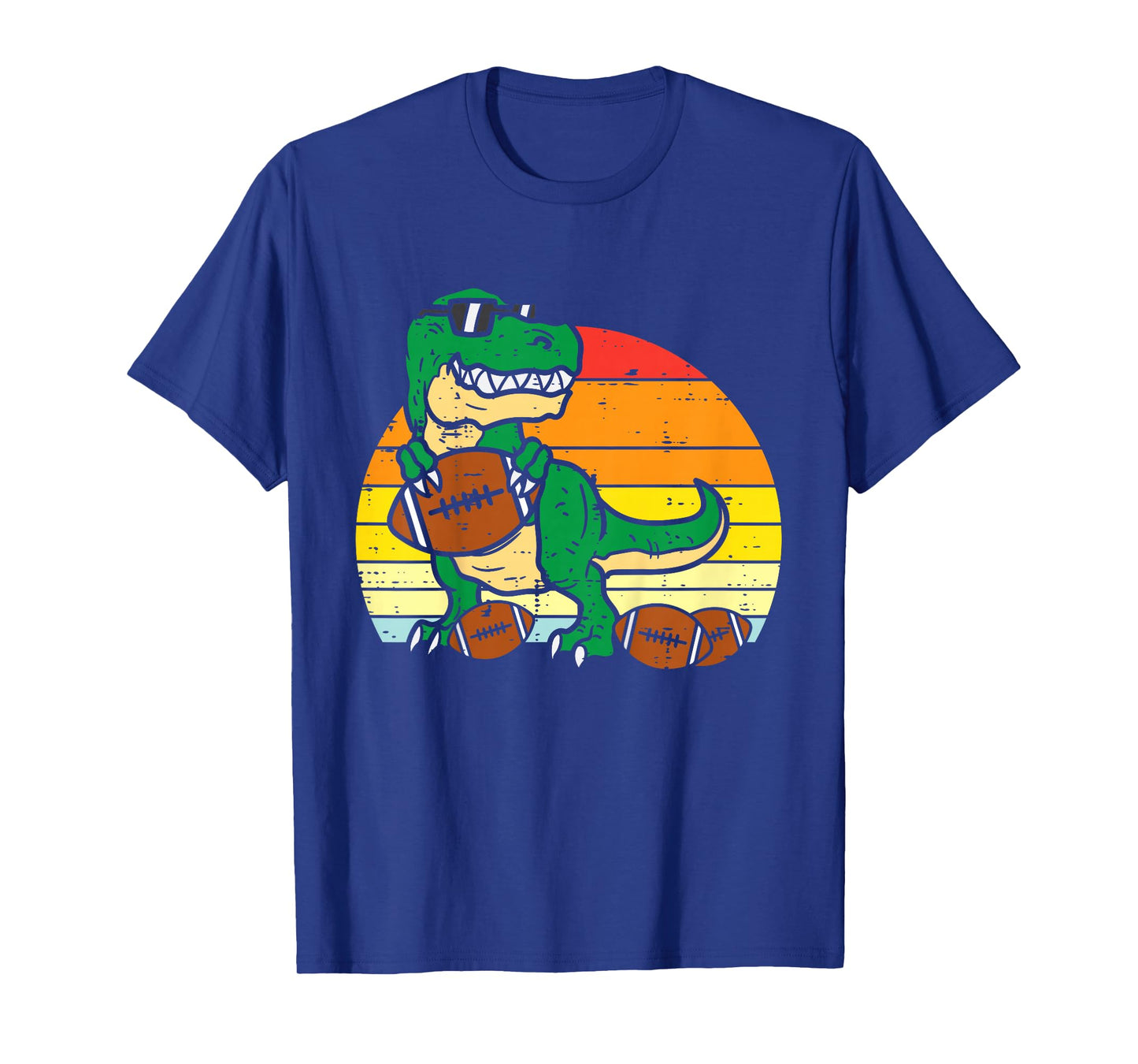 Kids American Football Trex Retro Dinosaur Boys Kids Toddlers T-Shirt