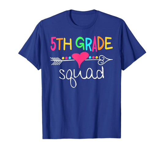 5th Grade Squad Fifth Teacher Student Team Back to School T-Shirt
