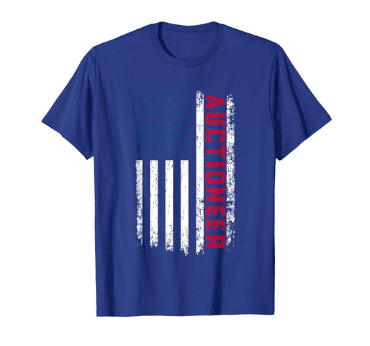 Auctioneer American Flag 4th July USA Patriotic Auctioneer T-Shirt