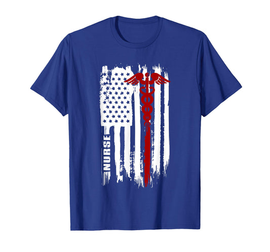 American Flag Nurse | USA Nurses Gift T-Shirt