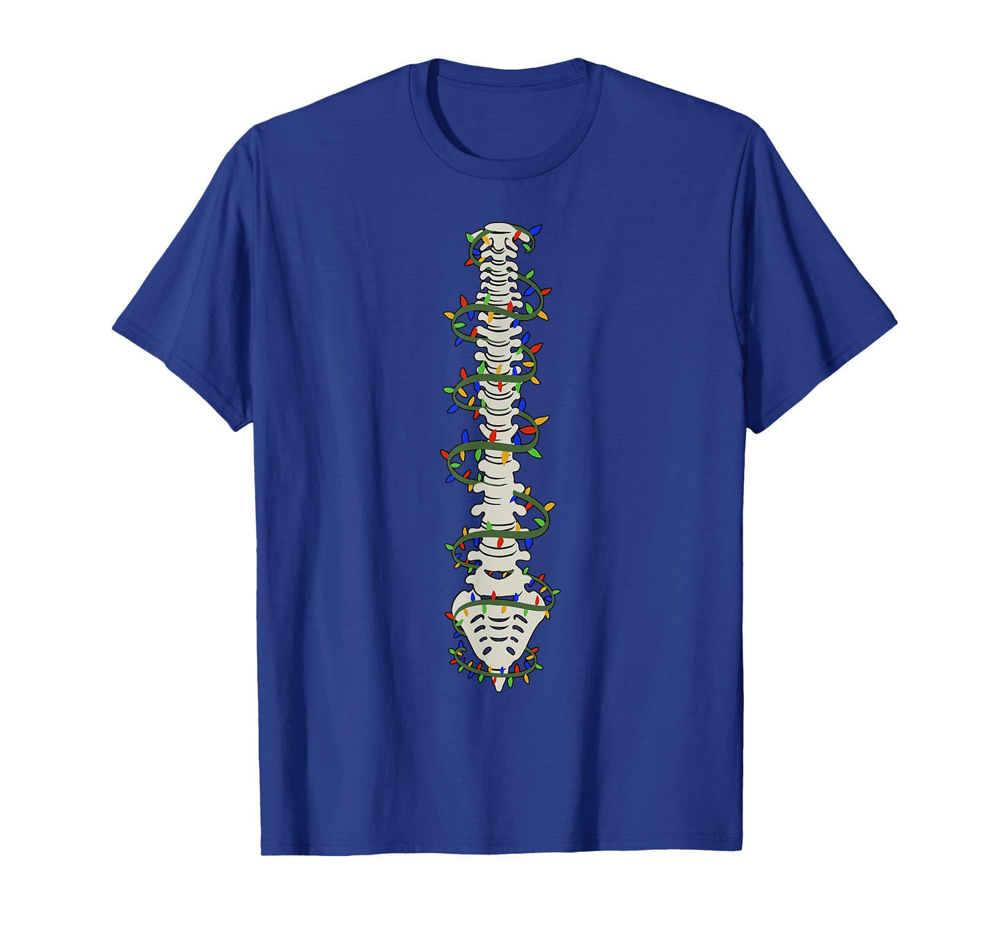 Chiropractic Spine Christmas Light Chiropractor Anatomy Bone T-Shirt