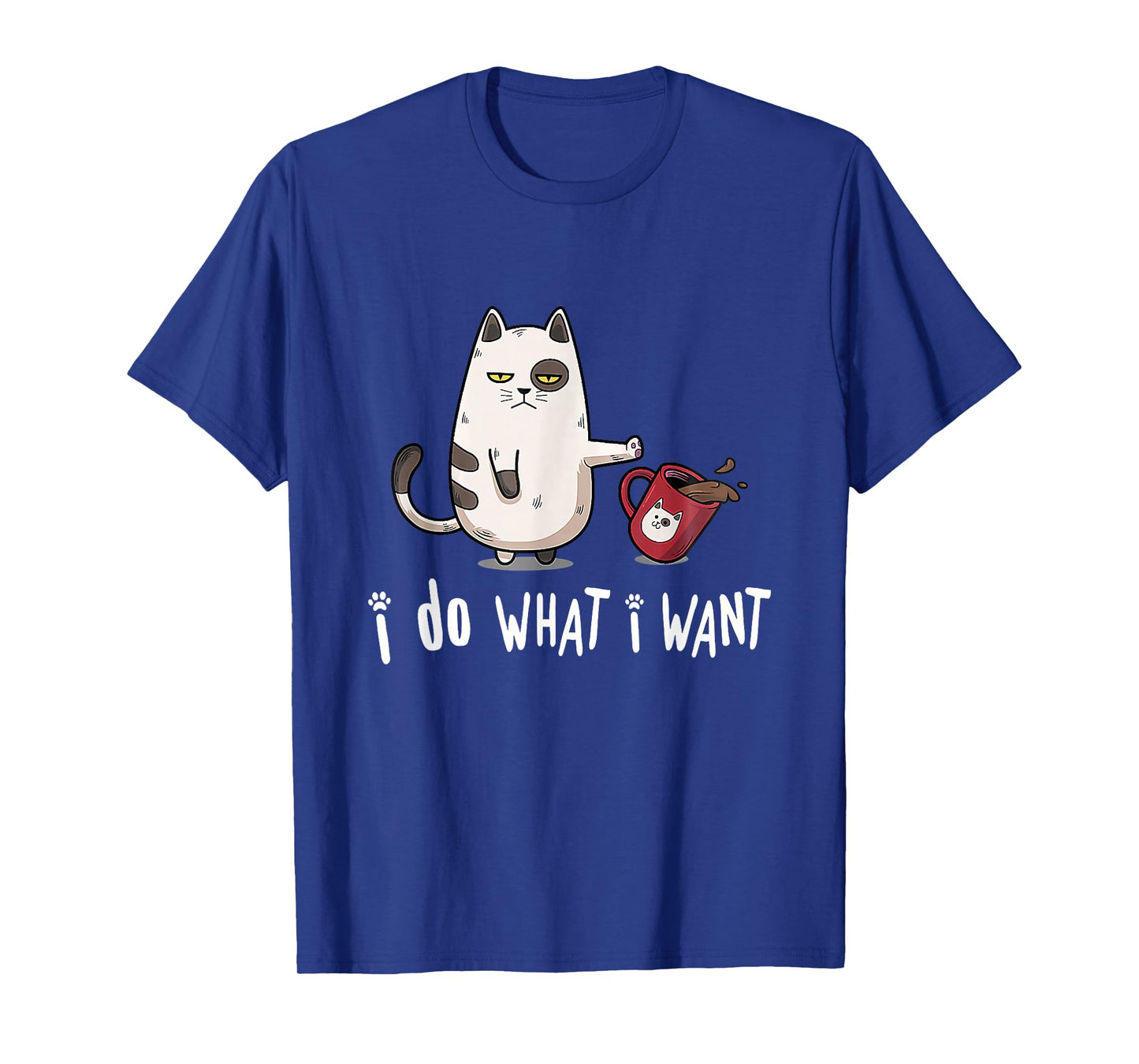 Meow I Do What I Want Vintage Black Cat Red Cup Funny My Cat T-Shirt