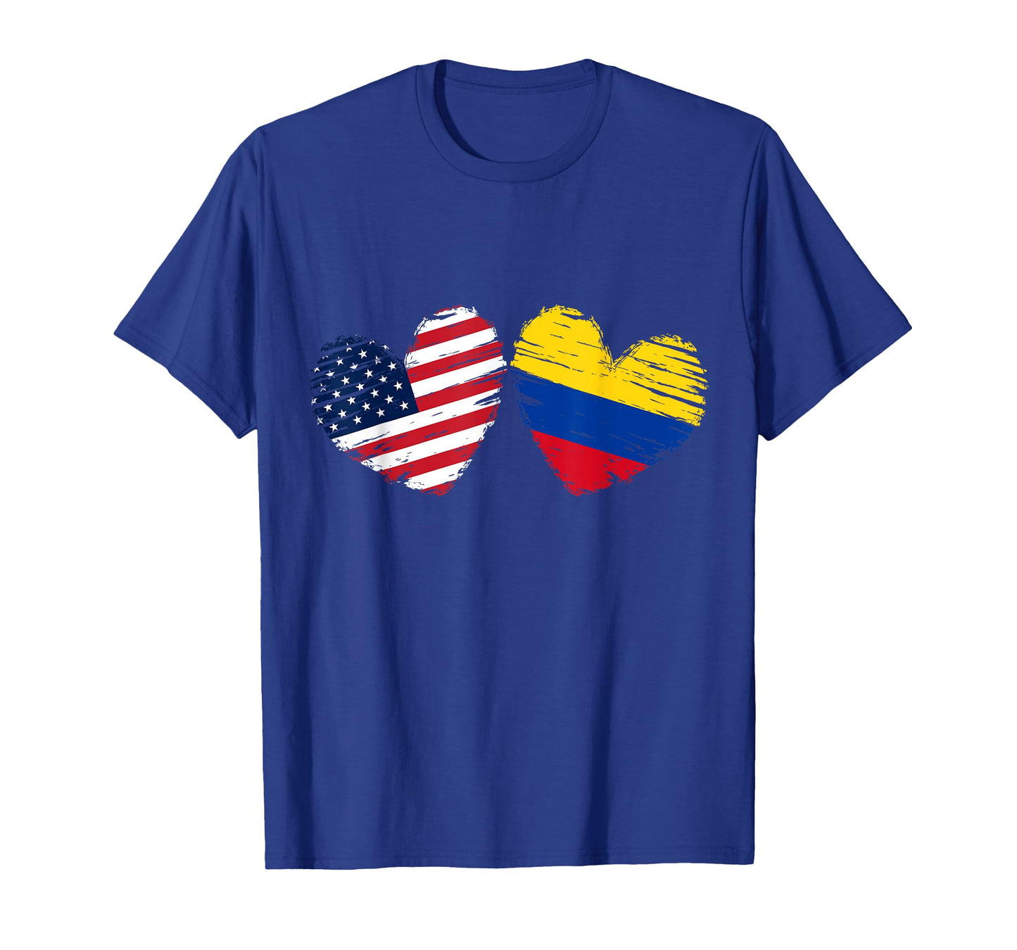 USA Colombia Flag Heart Valentines Day Colombian American T-Shirt