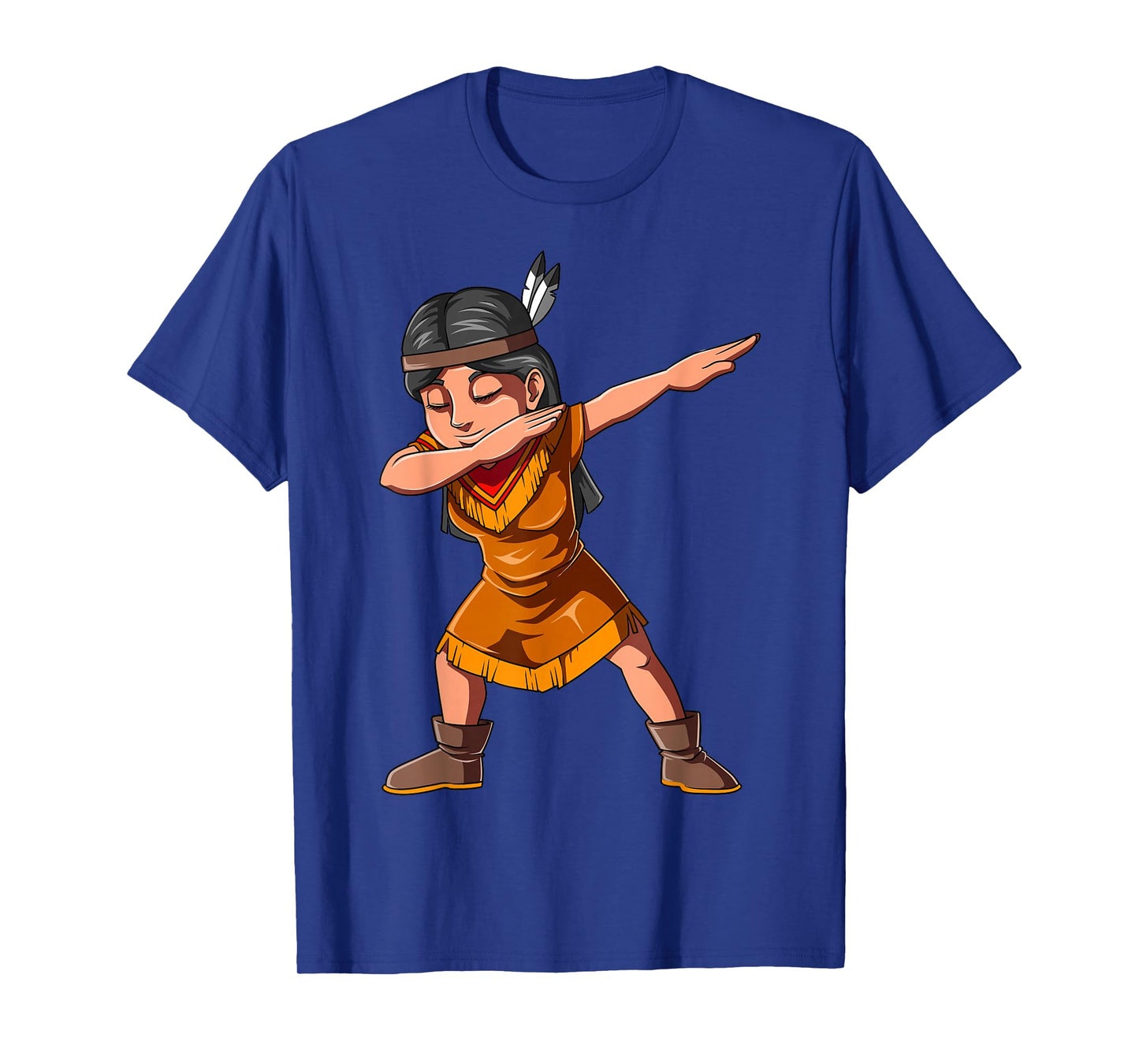 Dabbing Native Girl Dabbing Indian American Native Girl T-Shirt