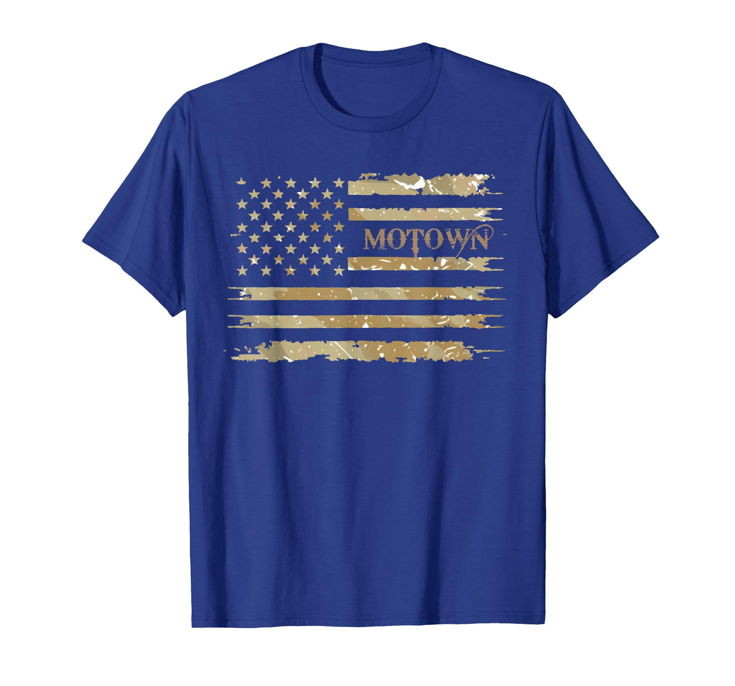 Motown Detroit Desert Camo Distressed T-Shirt