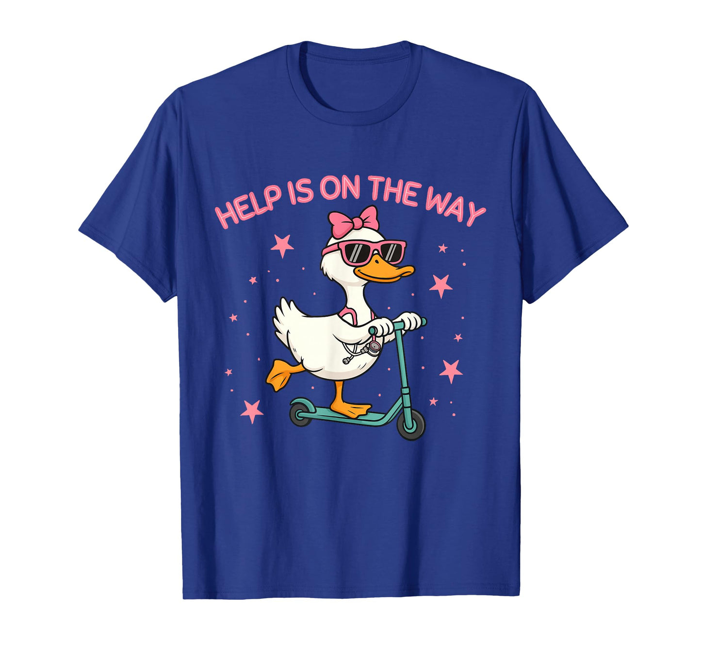 Cute Scooter Goose School Nurse Help is On The Way T-Shirt