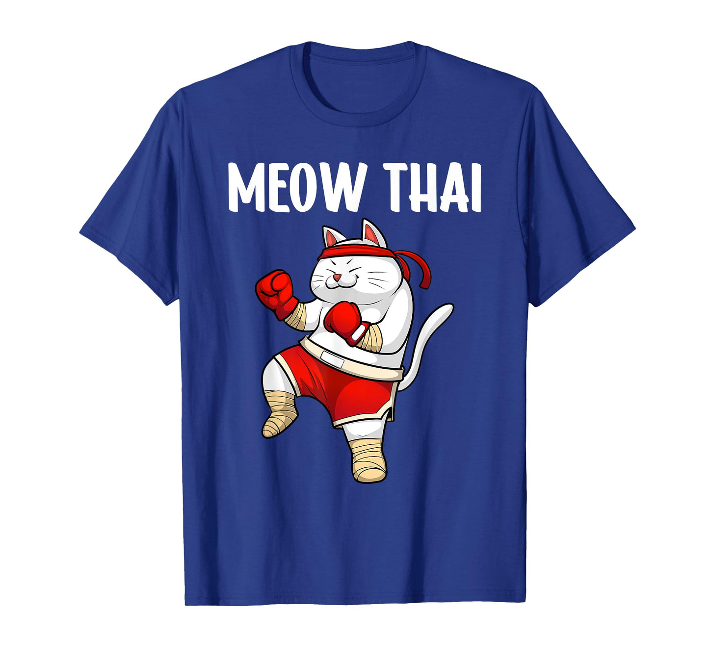 Funny Meow Thai Design For Men Women Muay Thai Boxing Lovers T-Shirt