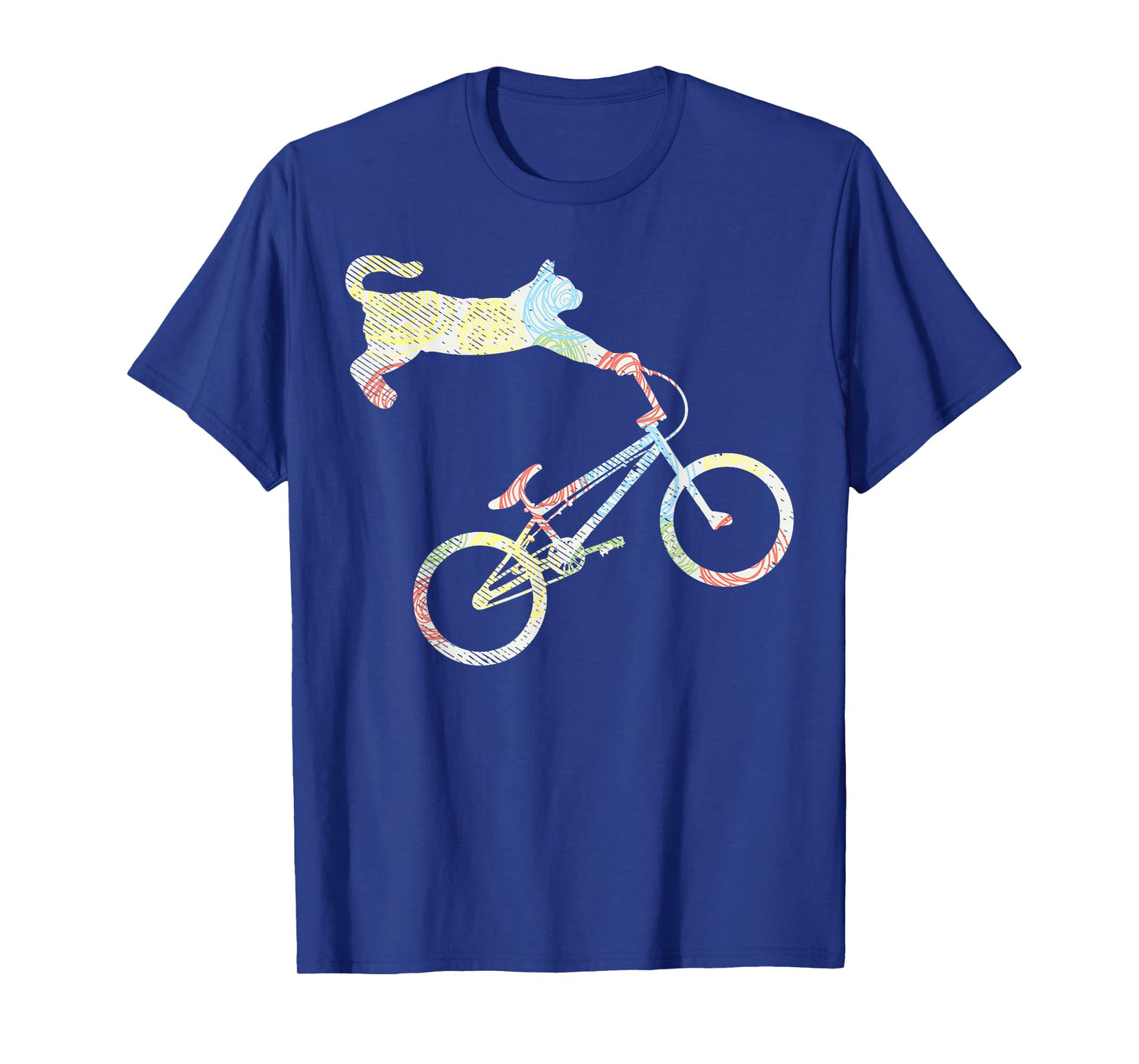 Biker Cat Bmx Bike Funny Animal Biking Cycling Bicycle Gift T-Shirt