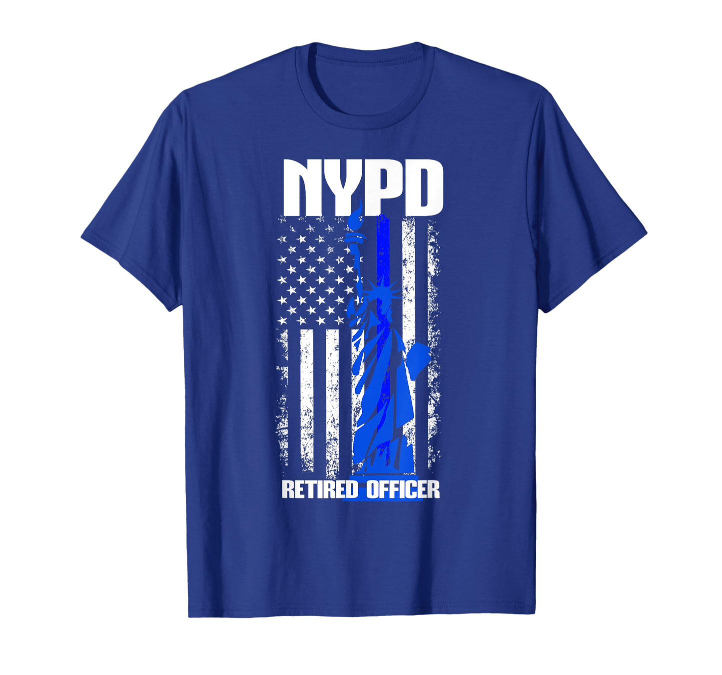 NYPD New York Police Department Statue of Liberty Retired T-Shirt