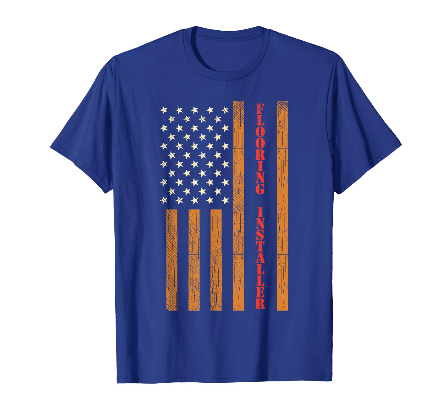 Flooring installer Gifts funny USA Flag flooring contractor T-Shirt